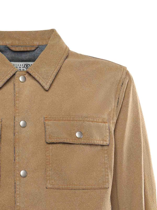 MM6 MAISON MARGIELA: デニムジャケット online - デニムジャケット - ベージュ