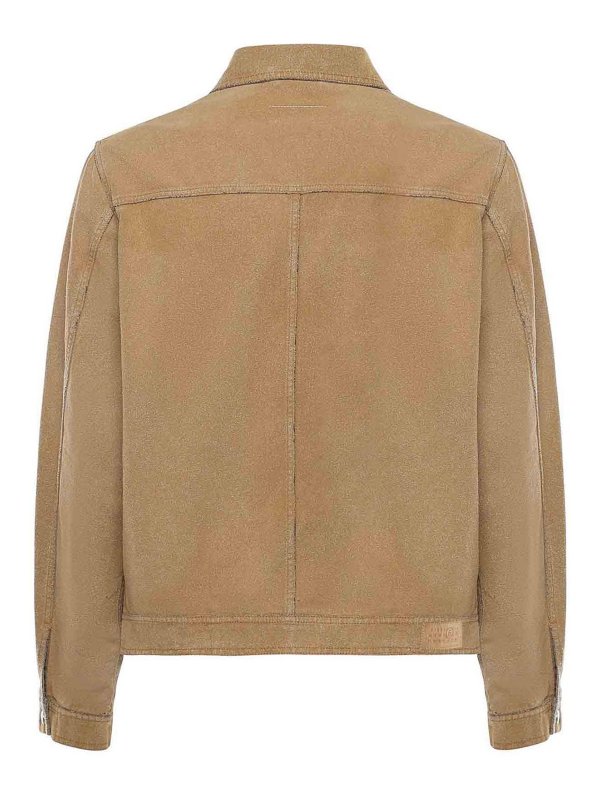 The Best Shops MM6 MAISON MARGIELA: デニムジャケット - デニムジャケット - ベージュ