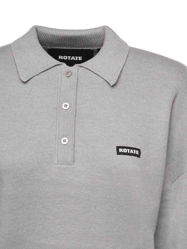 ROTATE Birger Christensen: ポロシャツ online - ポロシャツ - ライトグレー