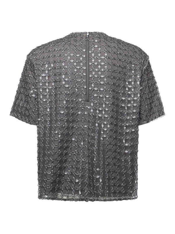 The Best Shops ROTATE Birger Christensen: t-shirt - T-shirt con perline