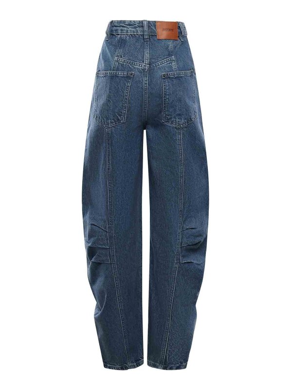 The Best Shops ROTATE Birger Christensen: カジュアルトラウザー - カジュアルパンツ - ミディアムウォッシュ