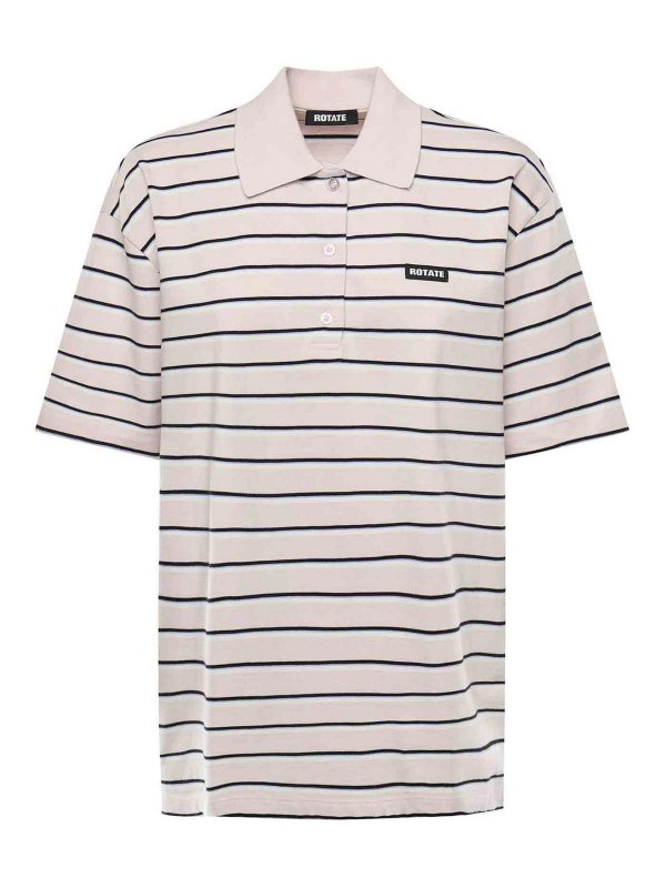 ROTATE Birger Christensen: ポロシャツ - ポロシャツ - 銀