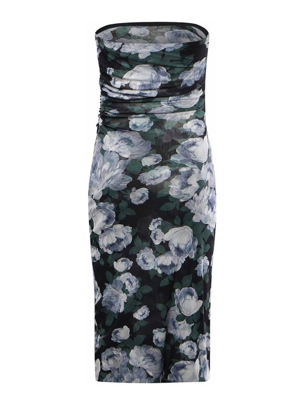 The Best Shops STELLA McCARTNEY: knee length dresses - Floral Mesh Dress With Ruffles