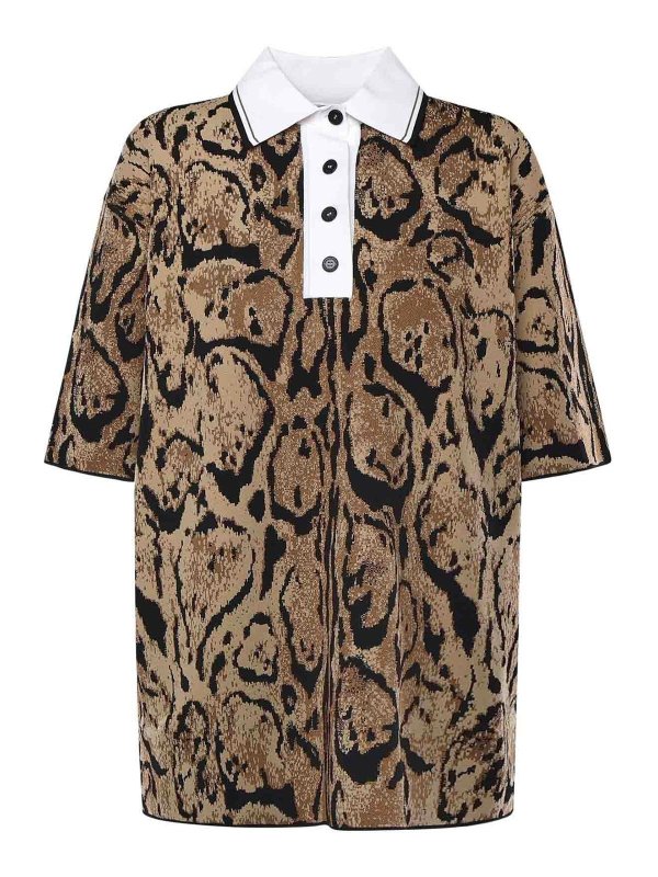 STELLA McCARTNEY: polo shirts - Cloud Leopard Polo