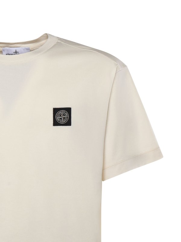 STONE ISLAND: t-shirts online - Cotton Jersey T-Shirt With Compass Patch