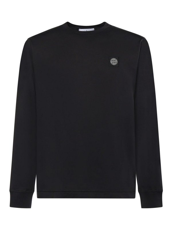 STONE ISLAND: Camisetas - Camiseta - Negro