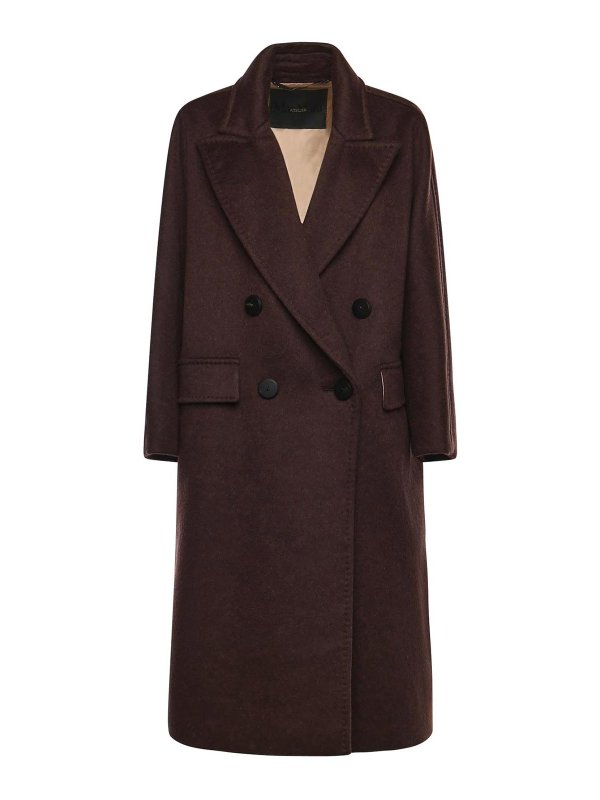 Max Mara: ニーレングスコート - 膝丈コート - ブラウン