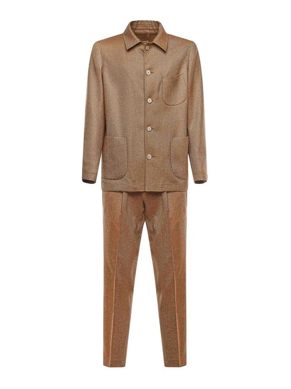 SANTANIELLO: カジュアルトラウザー - カジュアルパンツ - ブラウン