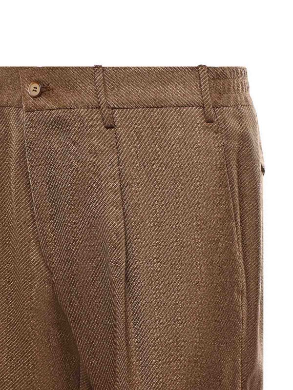 カジュアルパンツ - ブラウン shop online: SANTANIELLO