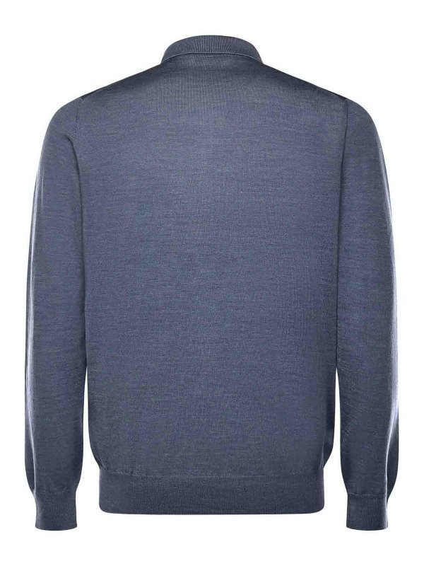 The Best Shops GIULIANO GALIANO: polo shirts - Wool Sweater With Polo Collar