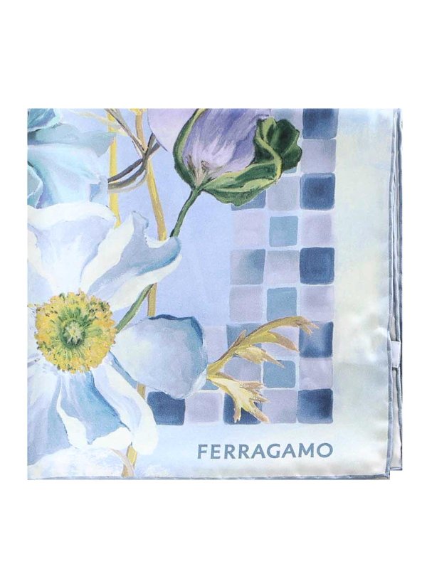 FERRAGAMO: Écharpes - Écharpe - Bleu