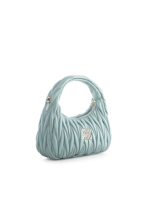 MIU MIU: shoulder bags online - Wander Hobo Bag In Quilted Nappa Leather