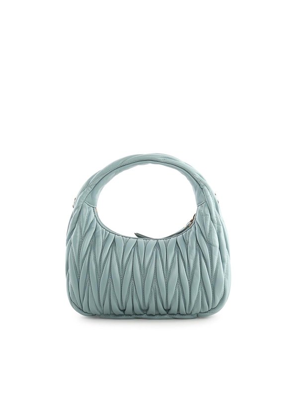 The Best Shops MIU MIU: shoulder bags - Wander Hobo Bag In Quilted Nappa Leather