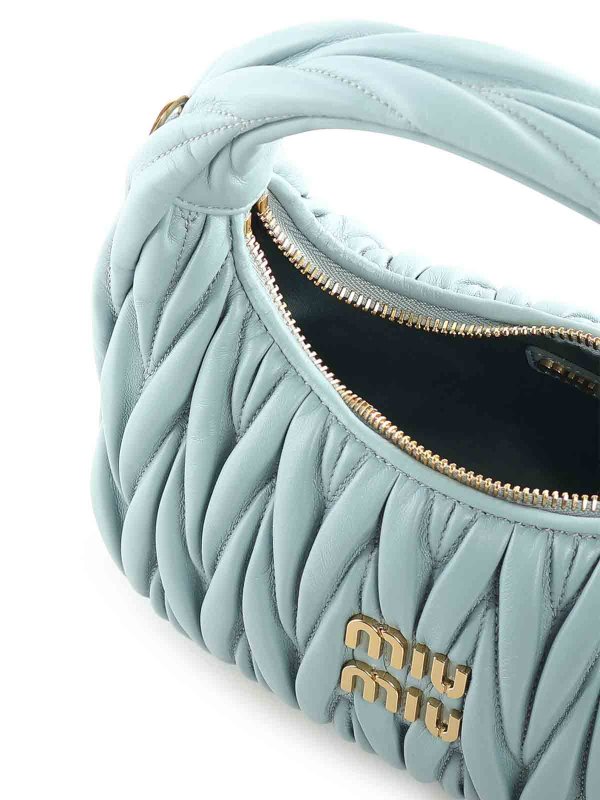 Wander Hobo Bag In Quilted Nappa Leather shop online: MIU MIU