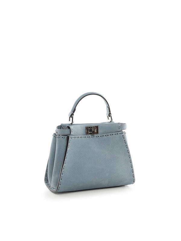 FENDI: totes bags online - Peekaboo Mini Nubuck Bag