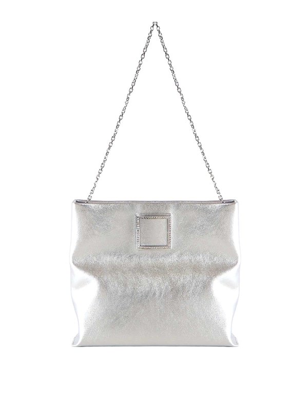 ROGER VIVIER: クラッチバッグ - クラッチバッグ - 銀