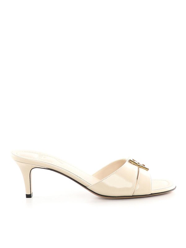 FENDI: sandals - Ffold Leather Sandal