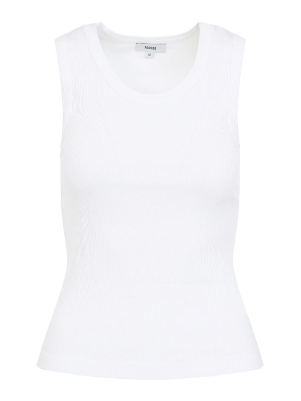 AGOLDE: Tops y camisetas sin mangas - Top - Blanco
