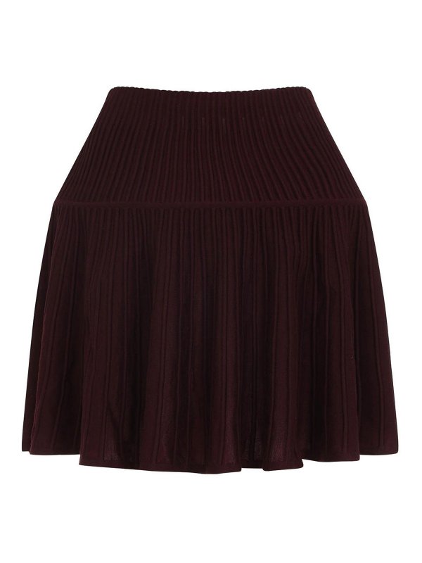 Alaïa: ミニスカート - ミニスカート - ボルドー