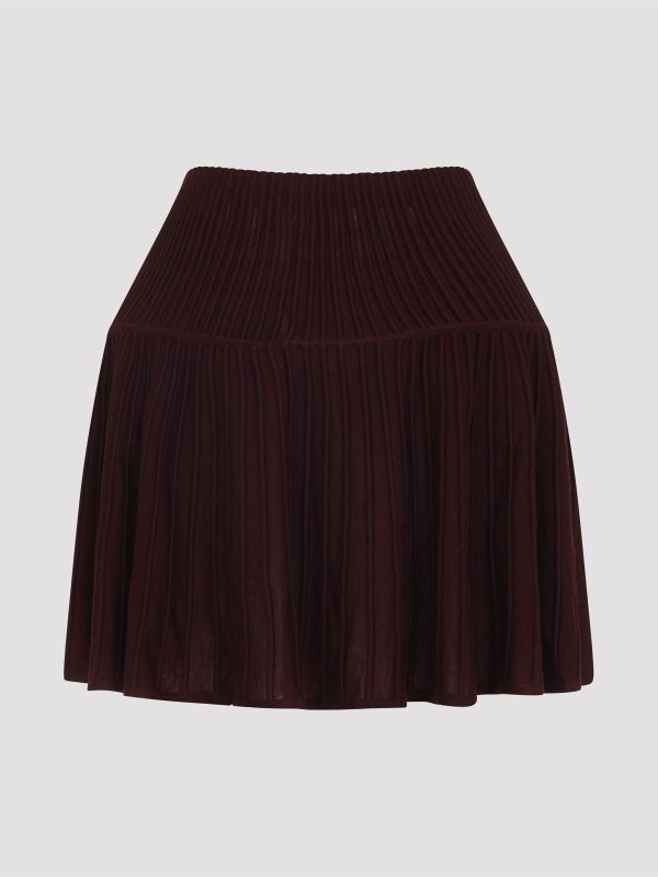 Alaïa: ミニスカート online - ミニスカート - ボルドー