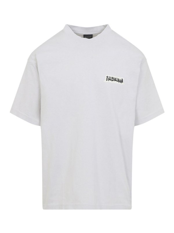 BALENCIAGA: Camisetas - Camiseta - Blanco