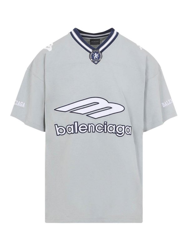 BALENCIAGA: t-shirts - V-Neck Oversized T-Shirt