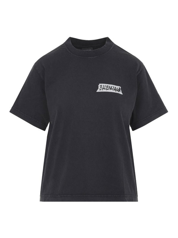 BALENCIAGA: Camisetas - Camiseta - Negro