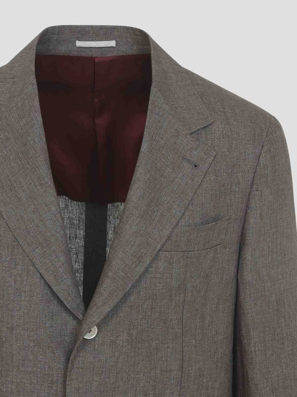 Linen Jacket shop online: BRUNELLO CUCINELLI