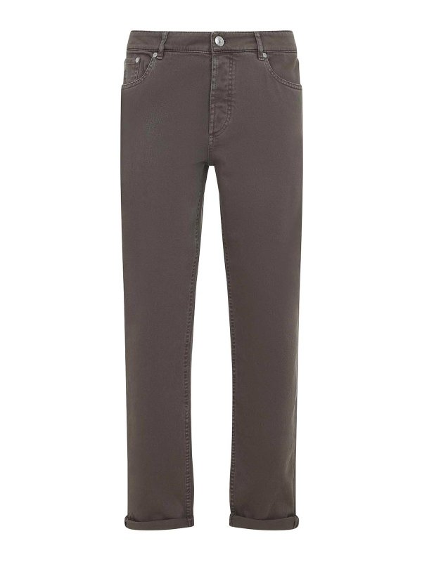 BRUNELLO CUCINELLI: ストレートジーンズ - ストレートジーンズ - ベージュ