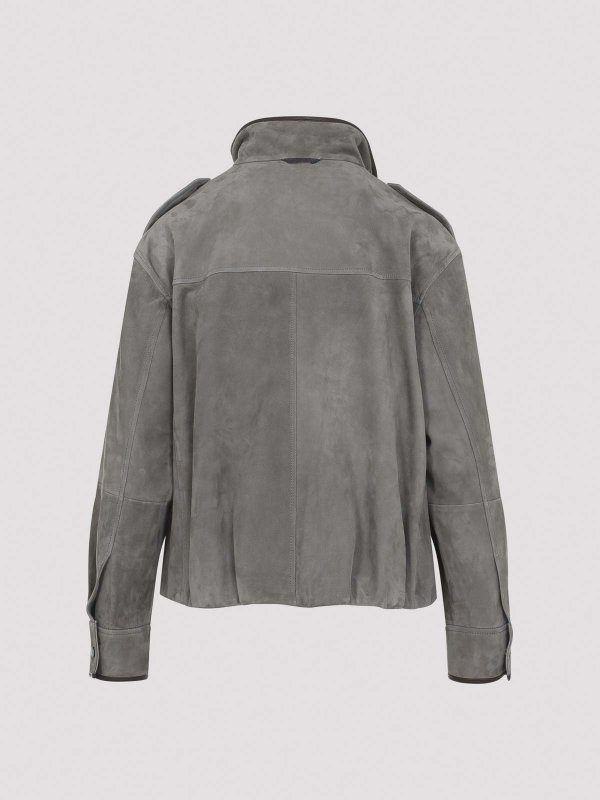BRUNELLO CUCINELLI: leather jacket online - Suede Jacket