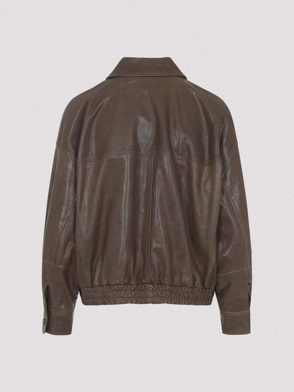 BRUNELLO CUCINELLI: ボンバージャケット online - ボンバージャケット - グレイッシュブラウン