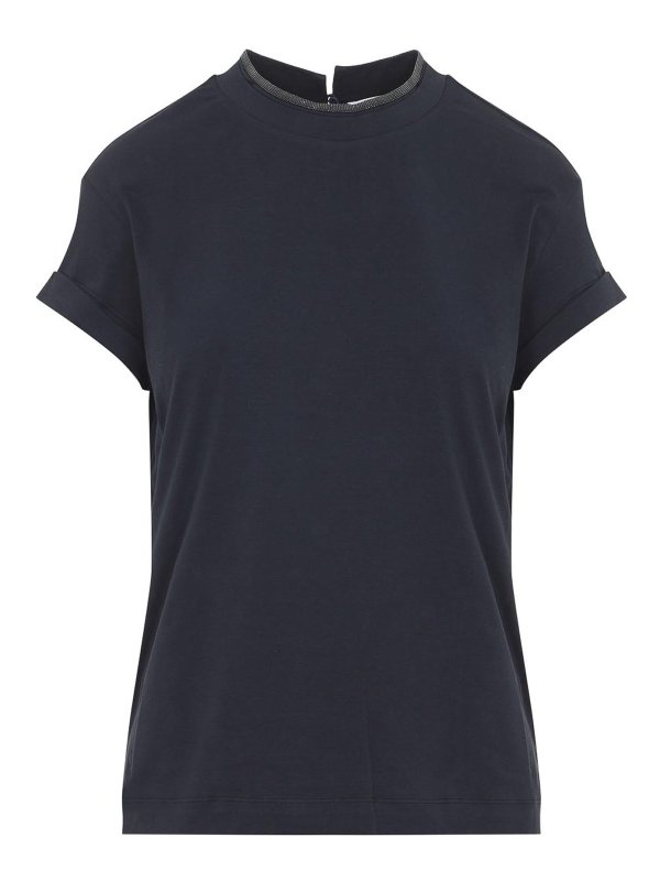 BRUNELLO CUCINELLI: Tシャツ - Tシャツ - ブルー