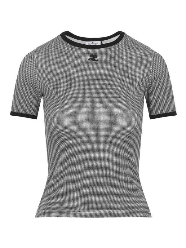 Courreges: Camisetas - Camiseta - Negro