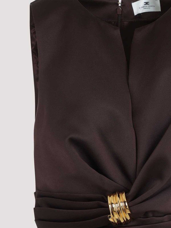 The Best Shops ELISABETTA FRANCHI: ショートドレス - ショートドレス - ブラウン