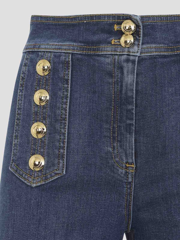 The Best Shops ELISABETTA FRANCHI: ベルボトムジーンズ - フレアジーンズ - ミディアムウォッシュ