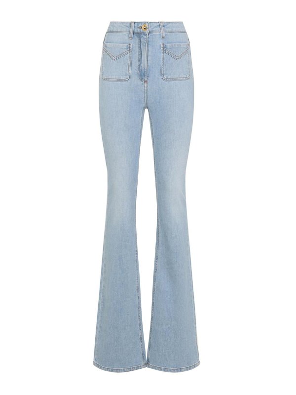 ELISABETTA FRANCHI: ストレートジーンズ - ストレートジーンズ - ライトブルー