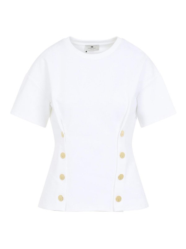 ELISABETTA FRANCHI: Camisetas - Camiseta - Blanco