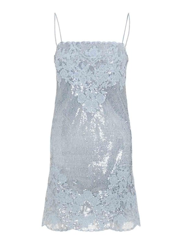 ERMANNO SCERVINO: ショートドレス - ショートドレス - ブルー