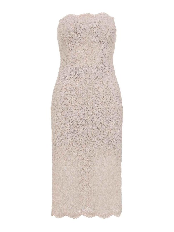 ERMANNO SCERVINO: ニーレングスドレス - 膝丈ドレス - ヌードカラー