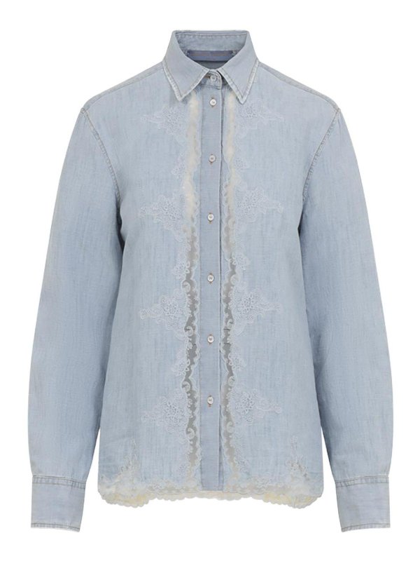 ERMANNO SCERVINO: シャツ - シャツ - ブルー