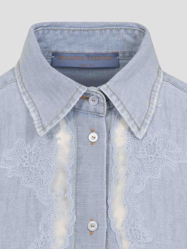 シャツ - ブルー shop online: ERMANNO SCERVINO