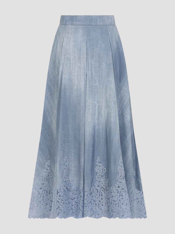 ERMANNO SCERVINO: ニーレングススカート＆ミディ丈 online - 膝丈/ミディスカート - ブルー