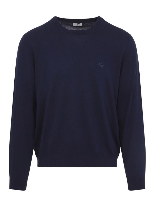 ETRO: Pull col rond - Pull Col Rond - Bleu