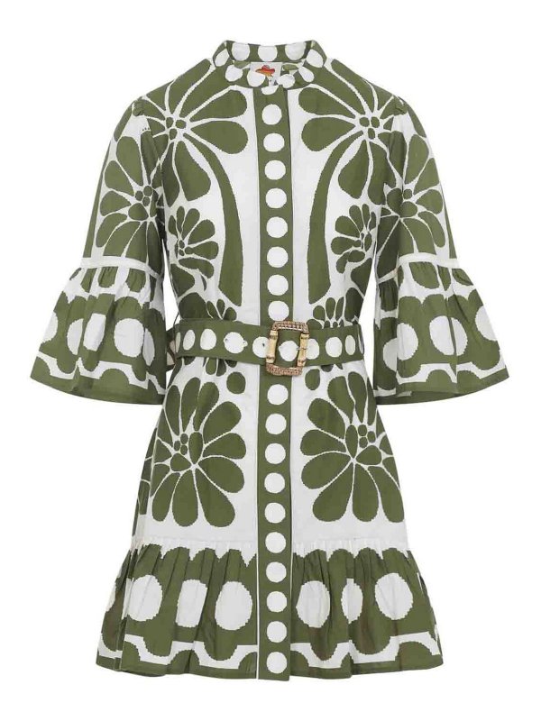 FARM RIO: ショートドレス - ショートドレス - 緑