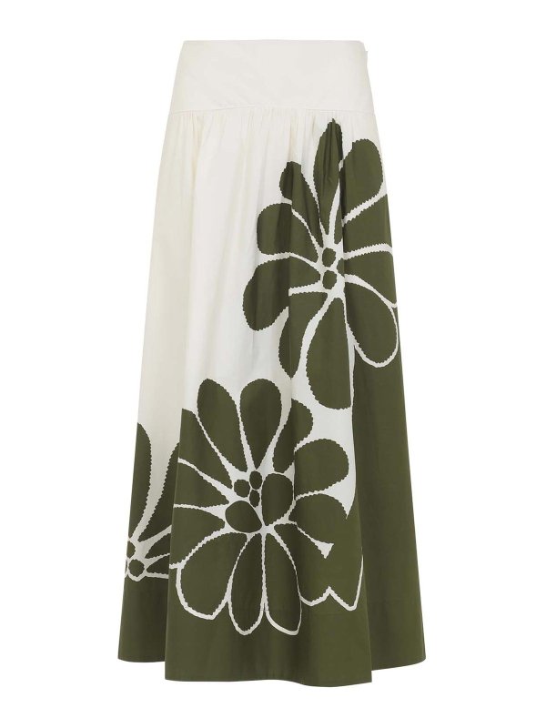 FARM RIO: ニーレングススカート＆ミディ丈 - 膝丈/ミディスカート - 緑