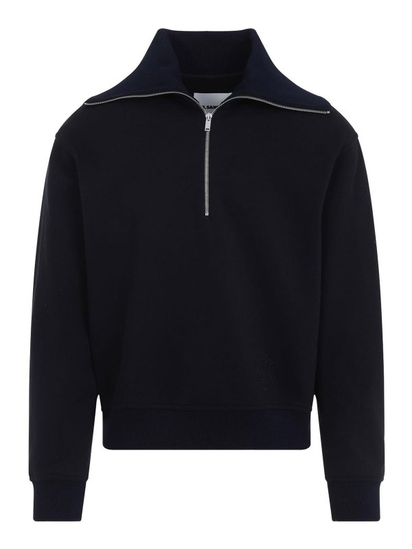 JIL SANDER: スウェット＆セーター - スウェットシャツ/セーター - ダークブルー