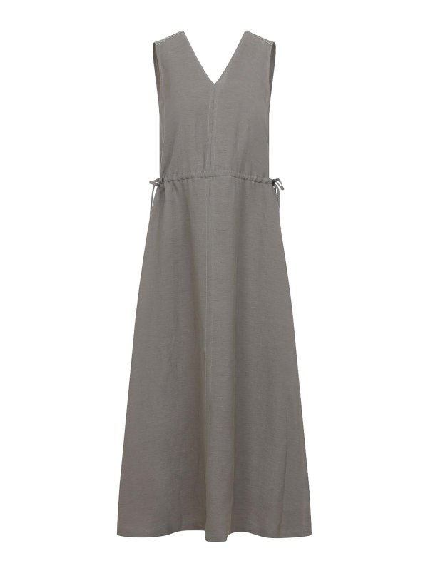 PESERICO: ニーレングスドレス - 膝丈ドレス - ダークグレー