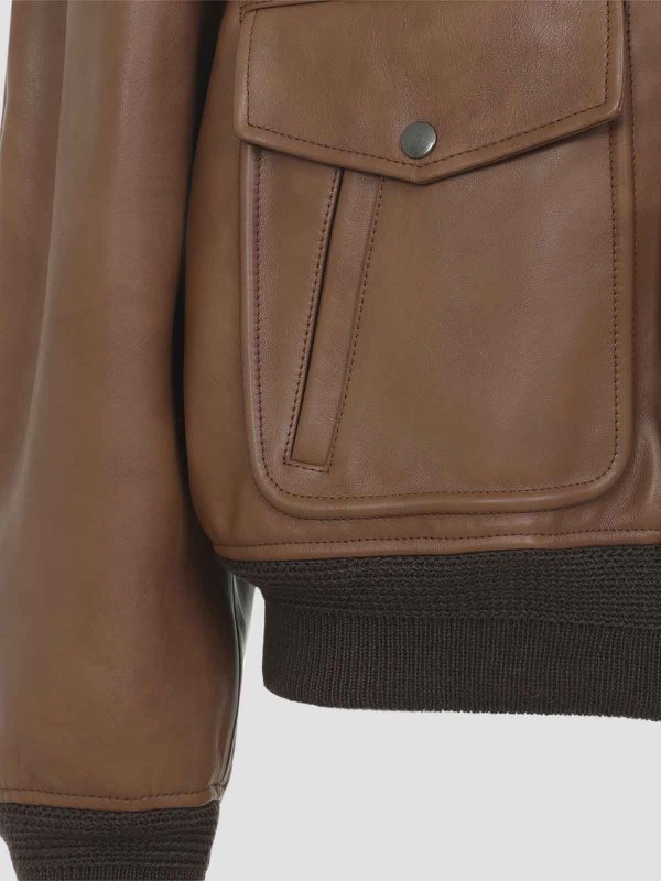 The Best Shops SAINT LAURENT: leather jacket - Aviator Jacket