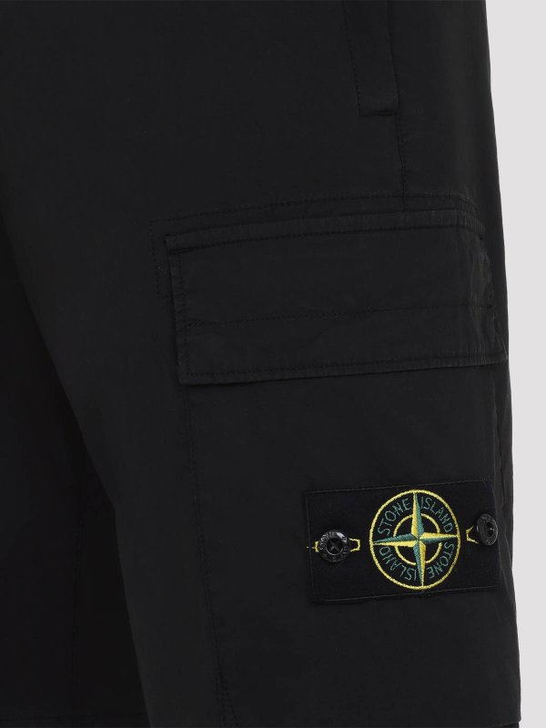 ショートパンツ - 黒 Replica 
online: STONE ISLAND