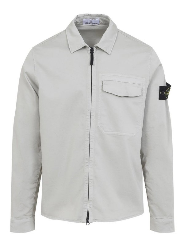 STONE ISLAND: Hemden - Hemd - Hellgrau